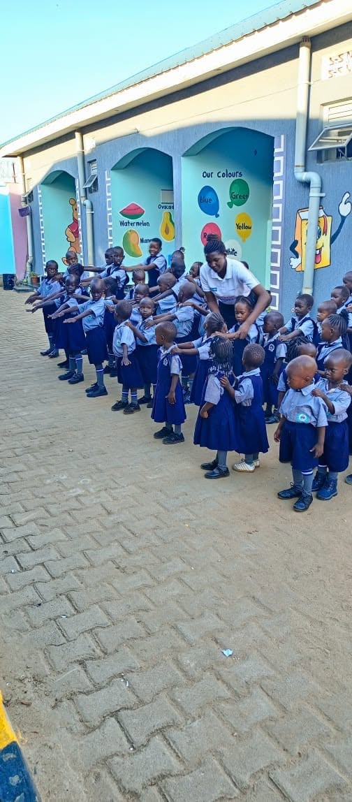 New pupils being welcomed to New Africa International School